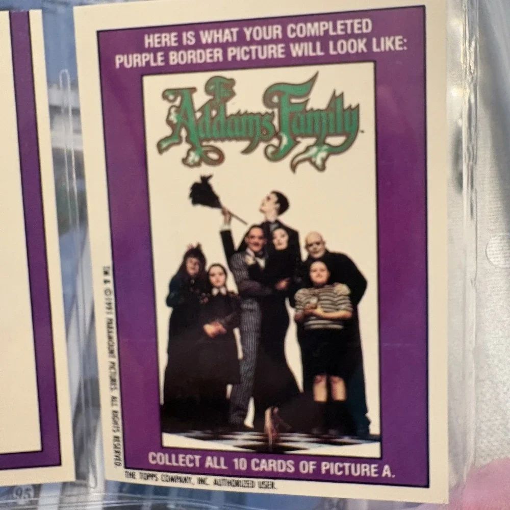 The Addams Family Topps Trading‎ Card Set 99 Cards 11 Stickers Wednesday Addams